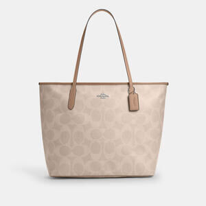 Coach Large City Tote Bag In Maxi Signature Canvas